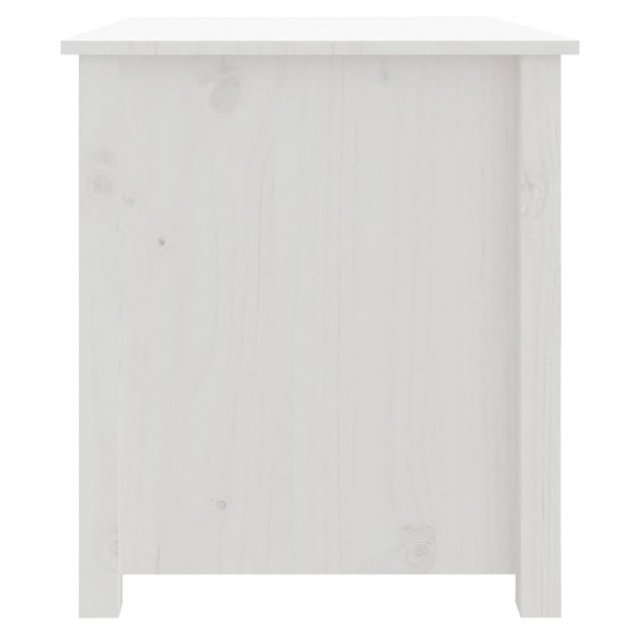 Table basse Blanc 71x49x55 cm Bois massif de pin