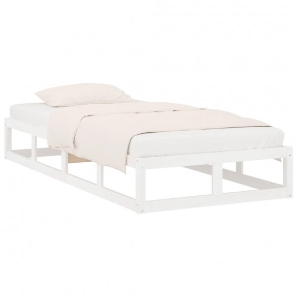 Cadre de lit Blanc 75x190 cm Petit simple Bois massif