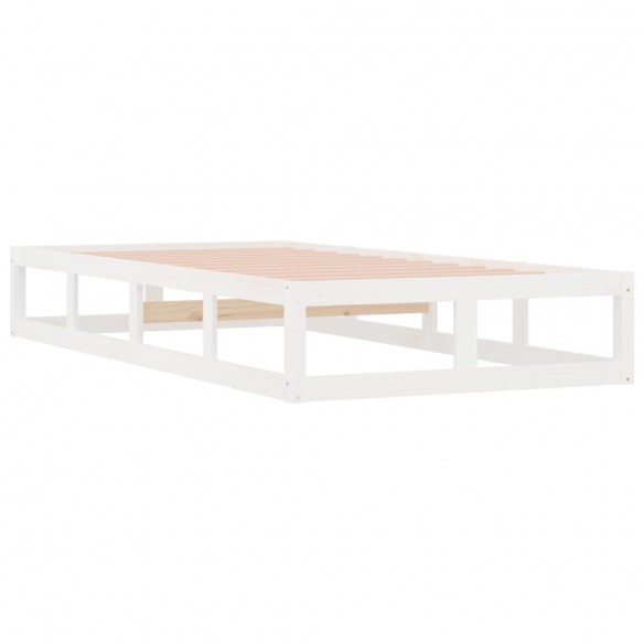 Cadre de lit Blanc 75x190 cm Petit simple Bois massif