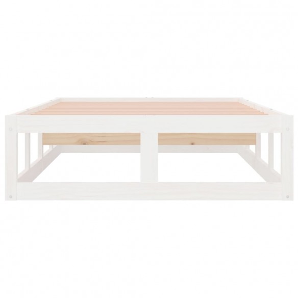 Cadre de lit Blanc 75x190 cm Petit simple Bois massif