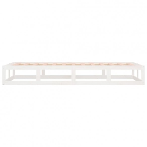 Cadre de lit Blanc 75x190 cm Petit simple Bois massif