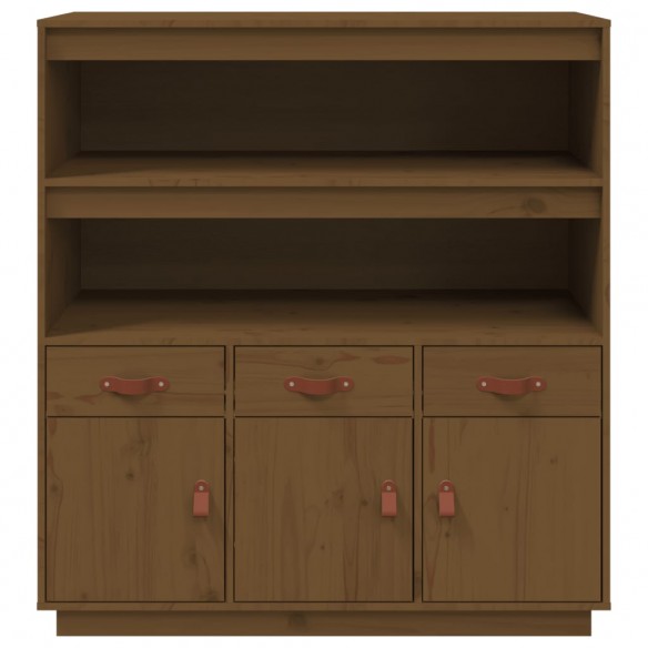 Buffet haut Marron miel 100x40x108,5 cm Bois massif de pin