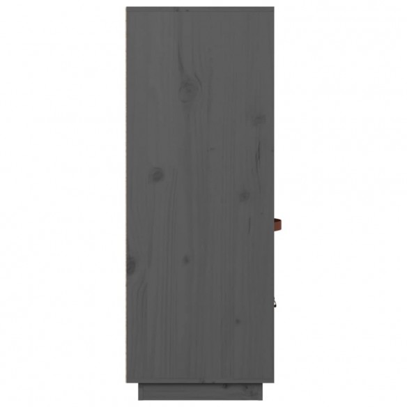 Buffet haut Gris 67x40x108,5 cm Bois massif de pin