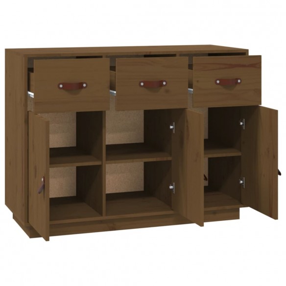 Buffet Marron miel 100x40x75 cm Bois massif de pin