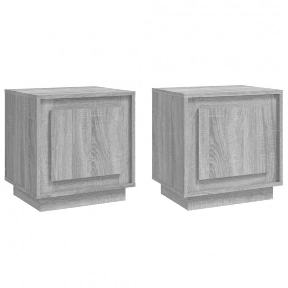 Tables de chevet 2 pcs sonoma gris 44x35x45cm bois d'ingénierie