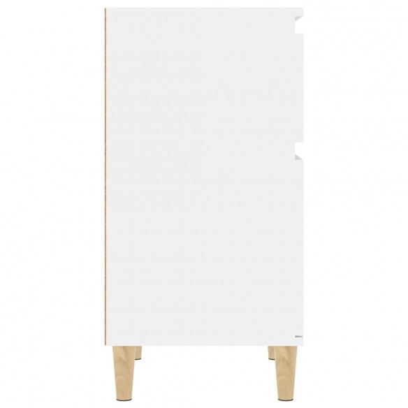 Tables de chevet 2 pcs blanc brillant 40x35x70 cm