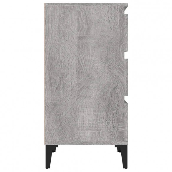 Table de chevet sonoma gris 40x35x70 cm bois d'ingénierie