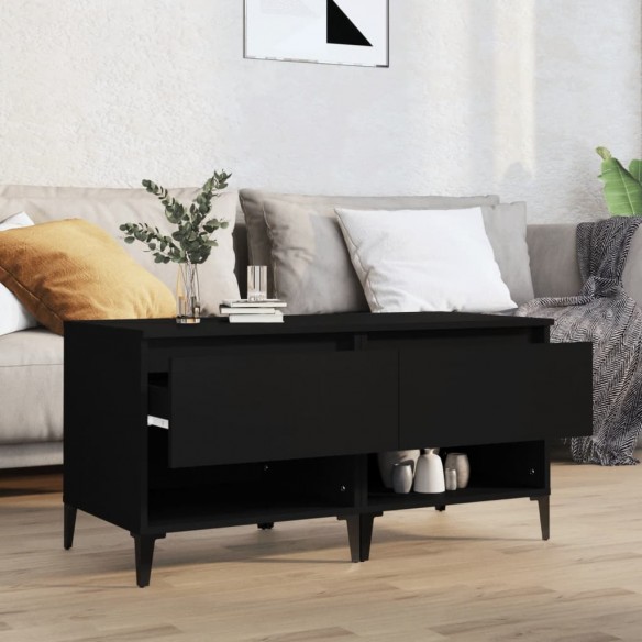 Tables d'appoint 2 pcs Noir 50x46x50 cm Bois d’ingénierie