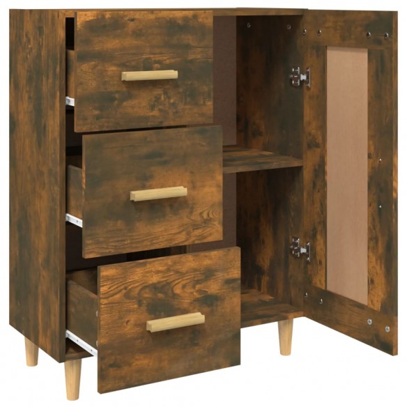 Buffet Chêne fumé 69,5x34x90 cm Bois d'ingénierie