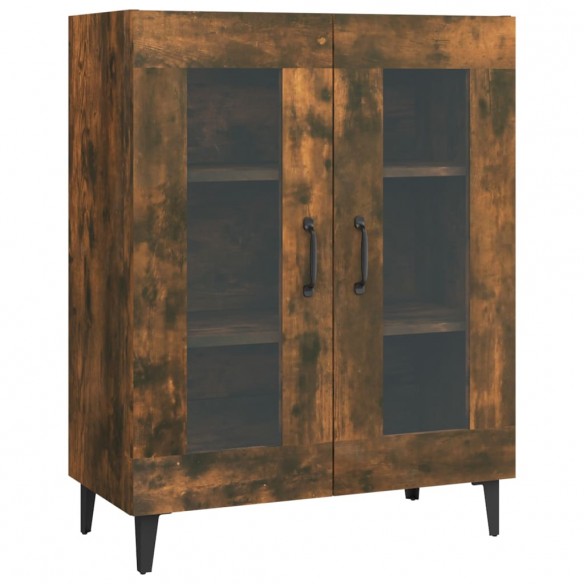 Buffet chêne fumé 69,5x34x90 cm bois d'ingénierie