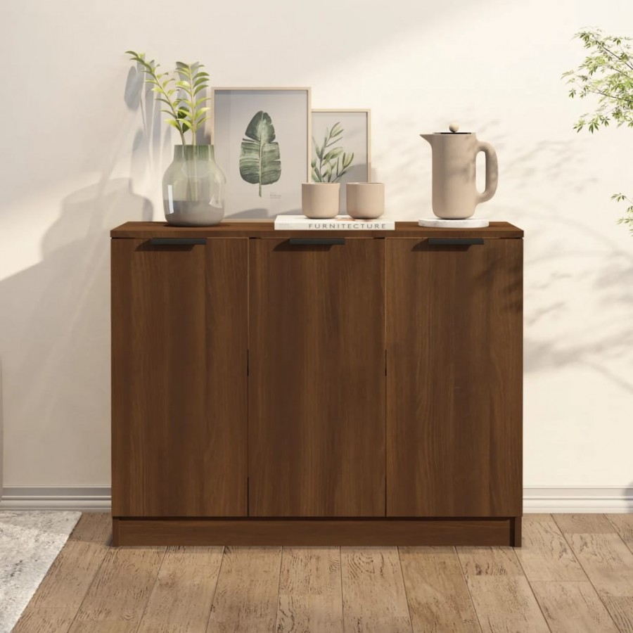 Buffet Chêne marron 90,5x30x70 cm Bois d'ingénierie