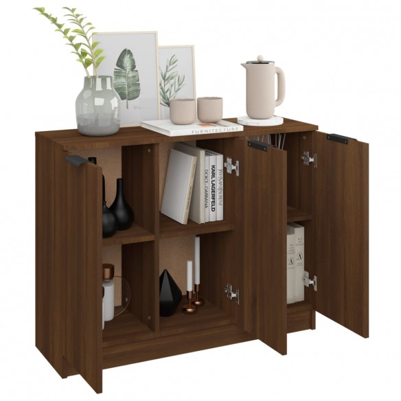 Buffet Chêne marron 90,5x30x70 cm Bois d'ingénierie