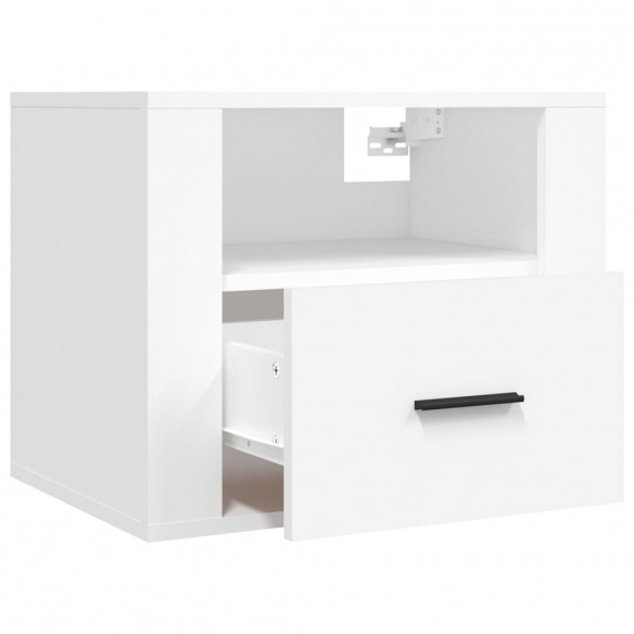 Tables de chevet murales 2 pcs Blanc 50x36x40 cm