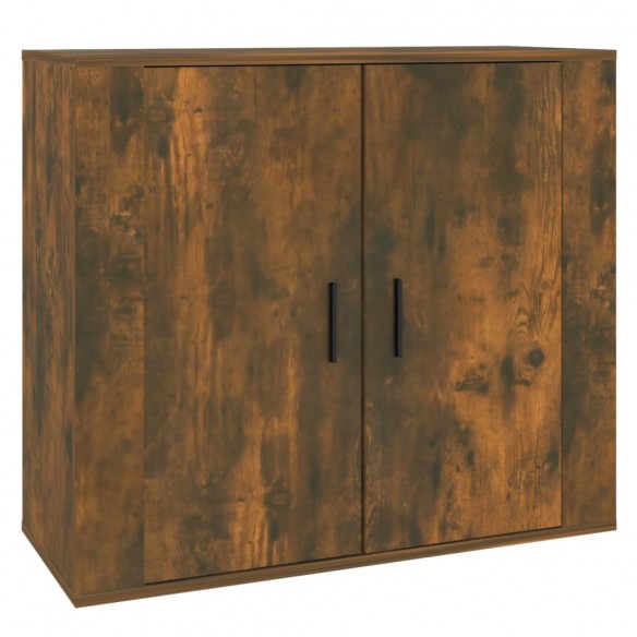 Buffet Chêne fumé 80x33x70 cm Bois d'ingénierie