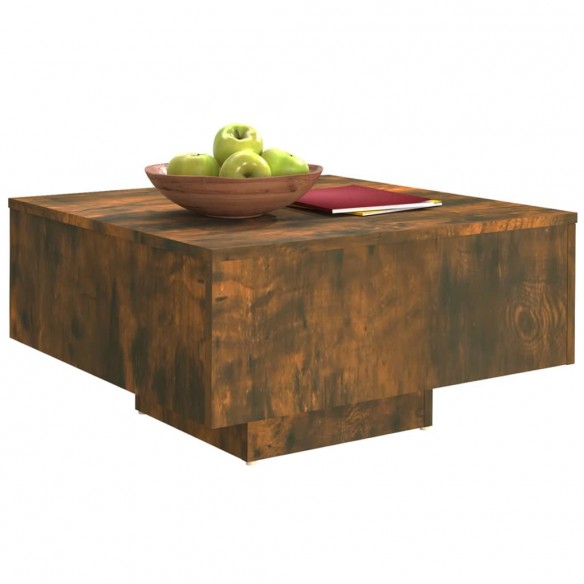 Table basse Chêne fumé 60x60x31,5 cm Bois d'ingénierie