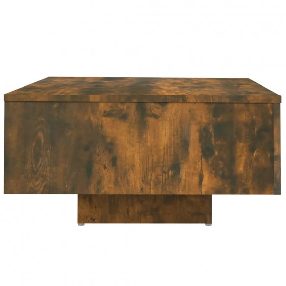 Table basse Chêne fumé 60x60x31,5 cm Bois d'ingénierie