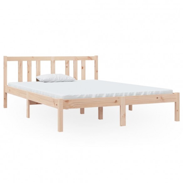 Cadre de lit bois massif 135x190 cm double