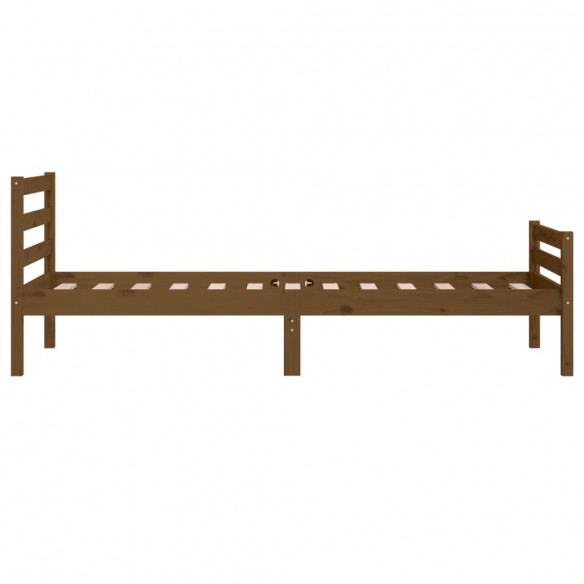 Cadre de lit Marron miel Bois massif 100x200 cm