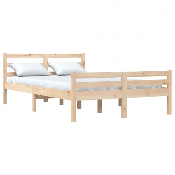 Cadre de lit bois massif 135x190 cm double