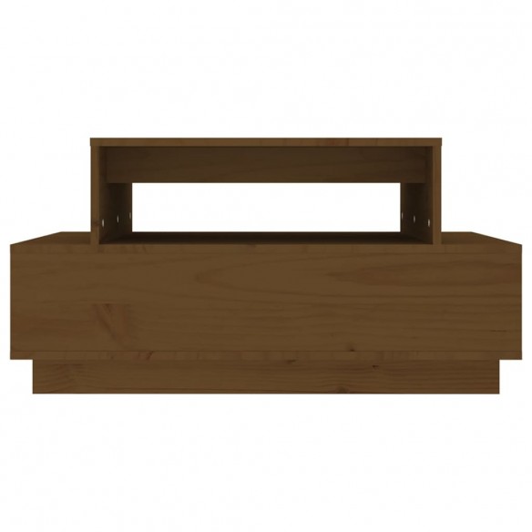 Table basse Marron miel 80x55x40,5 cm Bois massif de pin