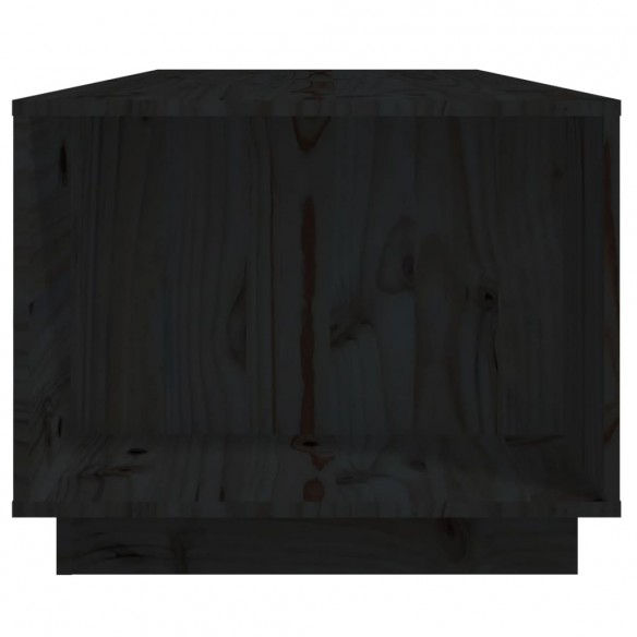 Table basse Noir 110x50x40 cm Bois massif de pin