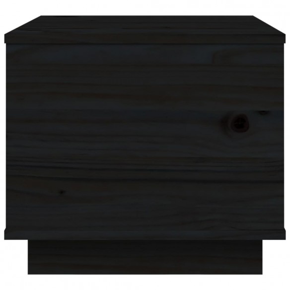 Table basse Noir 40x50x35 cm Bois massif de pin