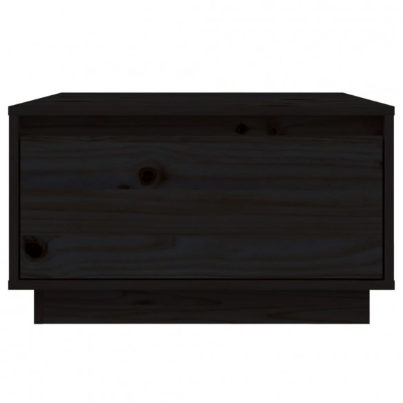 Table basse Noir 55x56x32 cm Bois massif de pin