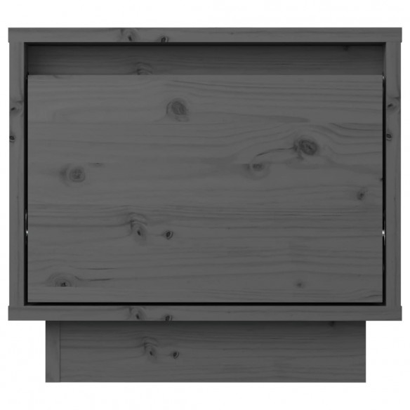 Table de chevet Gris 35x34x32 cm Bois de pin solide
