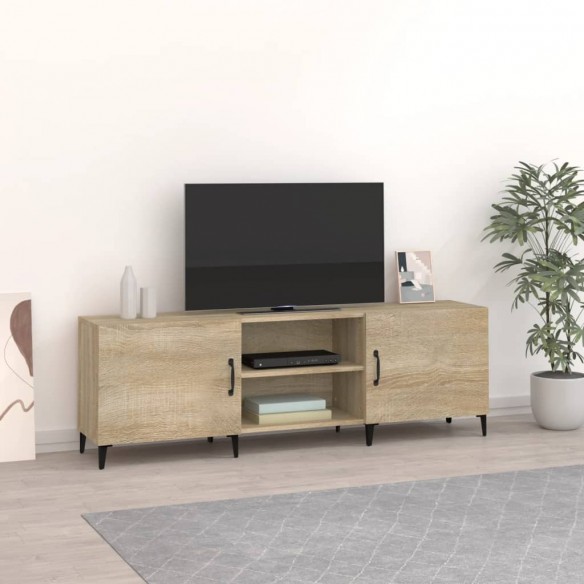 Meuble TV chêne sonoma 150x30x50 cm bois d'ingénierie