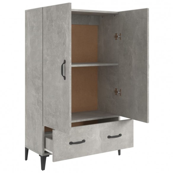 Buffet Gris béton 70x31x115 cm Bois d'ingénierie