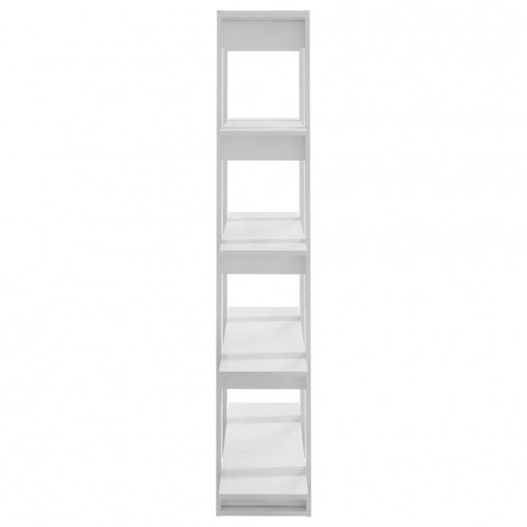 Bibliothèque/Séparateur de pièce Blanc brillant 100x30x160 cm