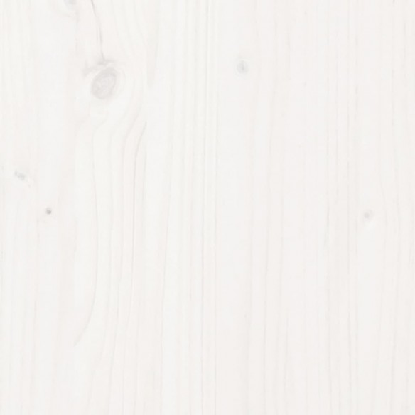 Cadre de lit Bois de pin massif 75x190 cm Blanc petit simple