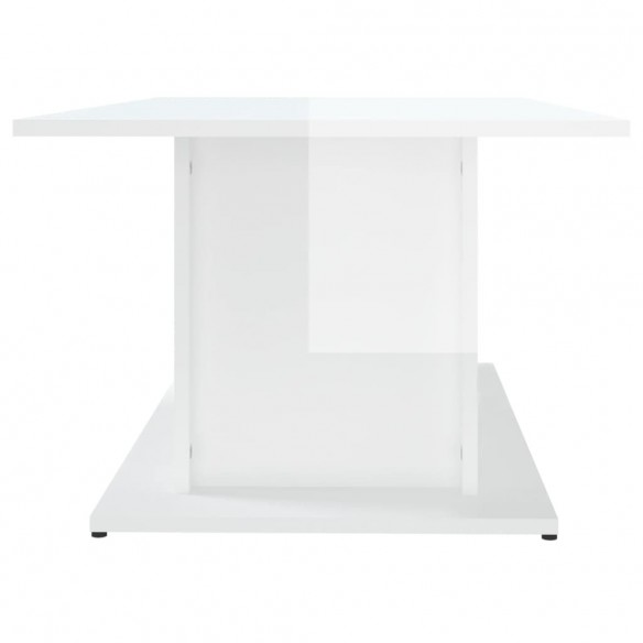 Table basse Blanc brillant 102x55,5x40 cm Aggloméré
