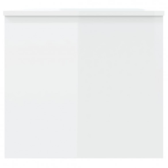 Table basse Blanc brillant 102x50,5x46,5 cm Bois d'ingénierie