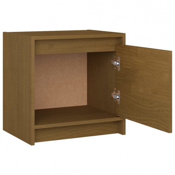 Tables de chevet 2 pcs Marron miel 40x30,5x40 cm Bois de pin