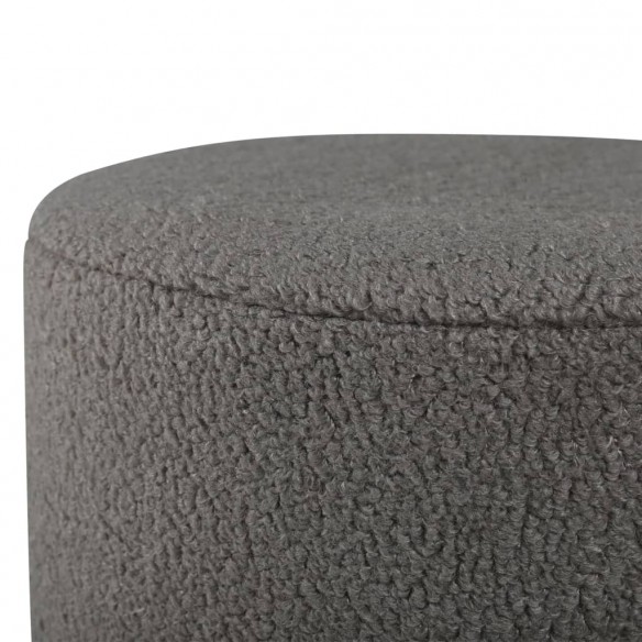 Venture Home Pouf Benji 35x35x42,5 cm Teddy Noir et grège