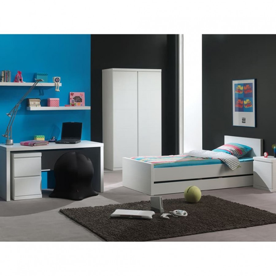 Caisson sous bureau 2 tiroirs Lara Bois Blanc