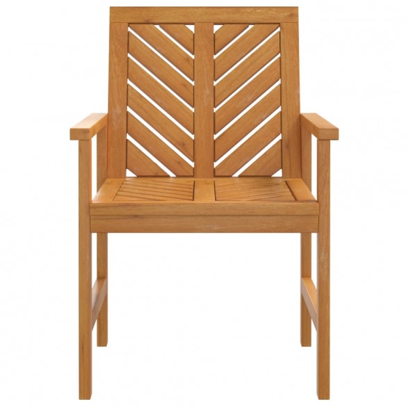 Chaises à dîner de jardin 3 pcs bois massif d'acacia