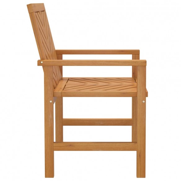 Chaises à dîner de jardin 3 pcs bois massif d'acacia