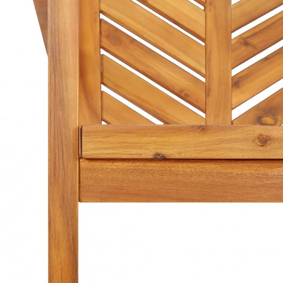 Chaises à dîner de jardin 3 pcs bois massif d'acacia