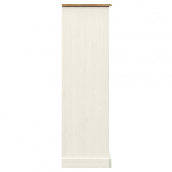 Bibliothèque VIGO blanc 90x35x114,5 cm bois massif de pin