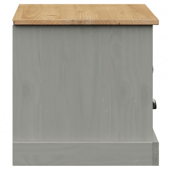 Meuble TV VIGO gris 106x40x40 cm bois massif de pin