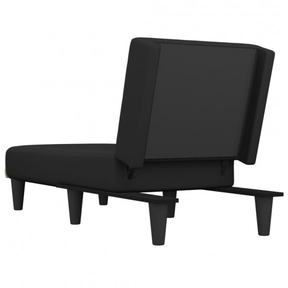 Chaise longue noir tissu