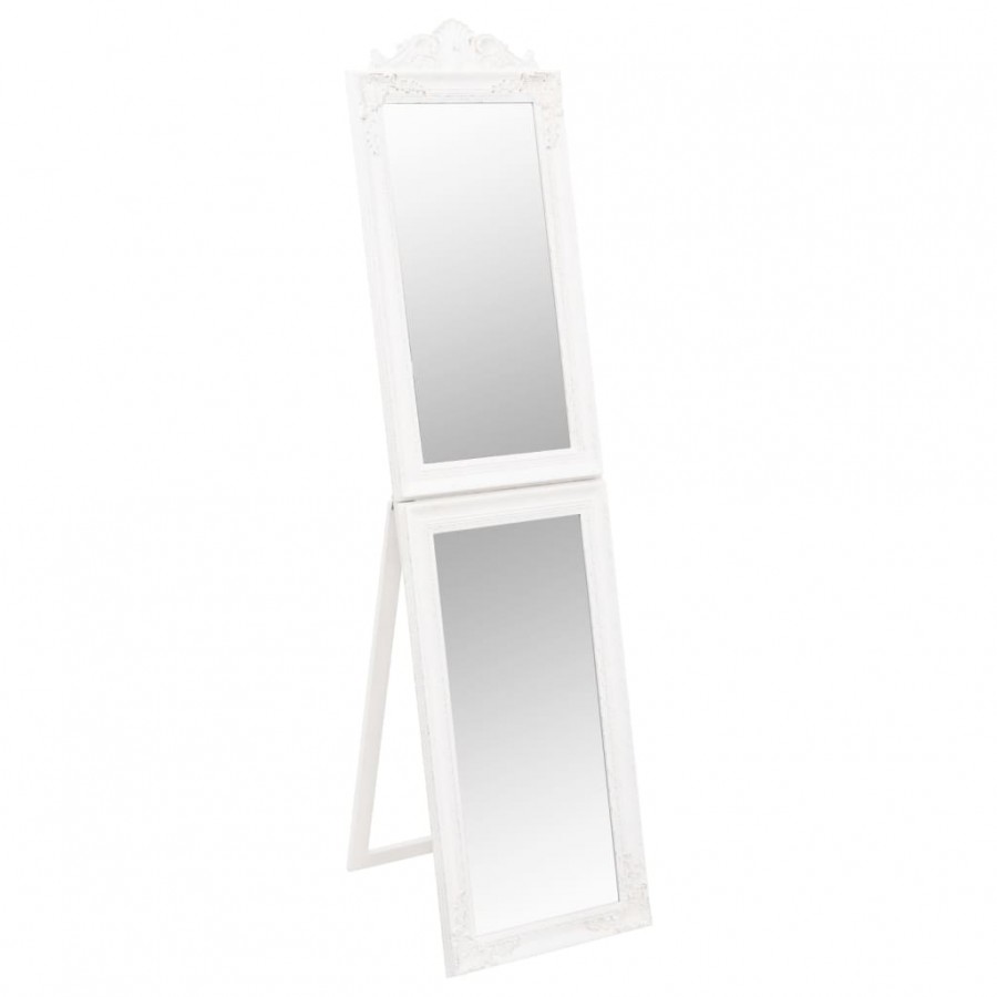 Miroir sur pied Blanc 45x180 cm