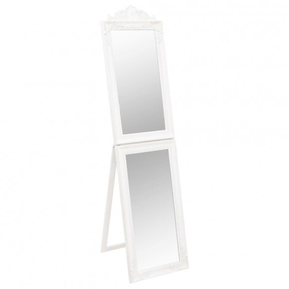Miroir sur pied Blanc 45x180 cm