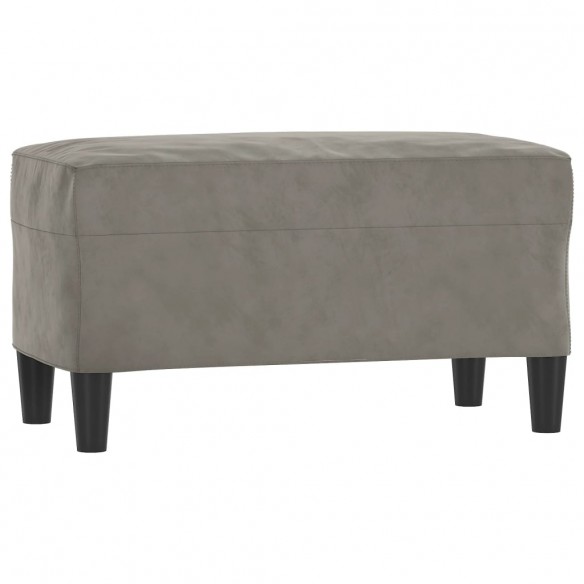 Banc Gris clair 70x35x41 cm Velours