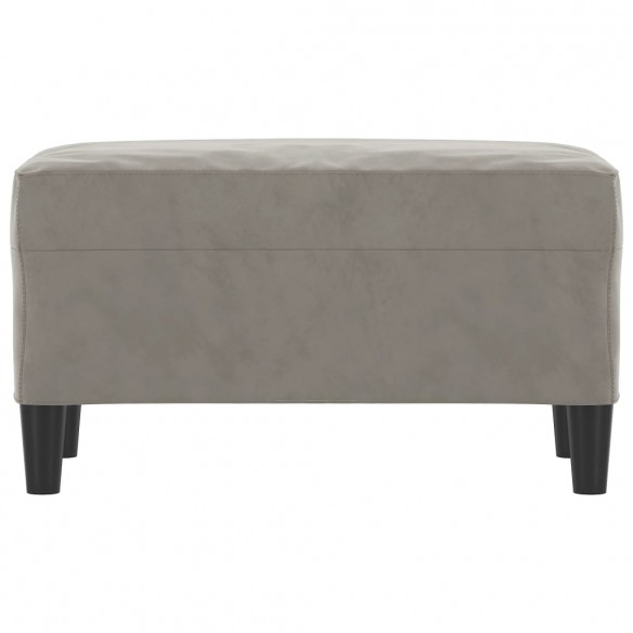 Banc Gris clair 70x35x41 cm Velours