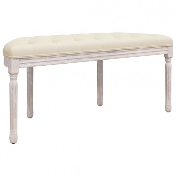 Banc beige 110,5x45x49 cm lin