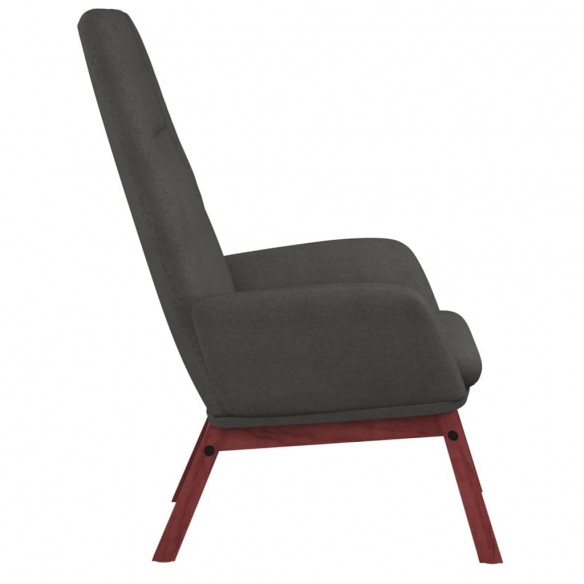 Chaise de relaxation Gris foncé Tissu