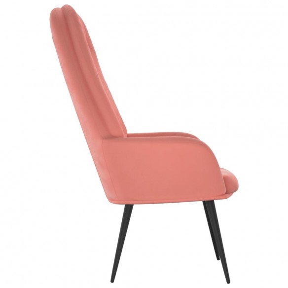 Chaise de relaxation Rose Velours